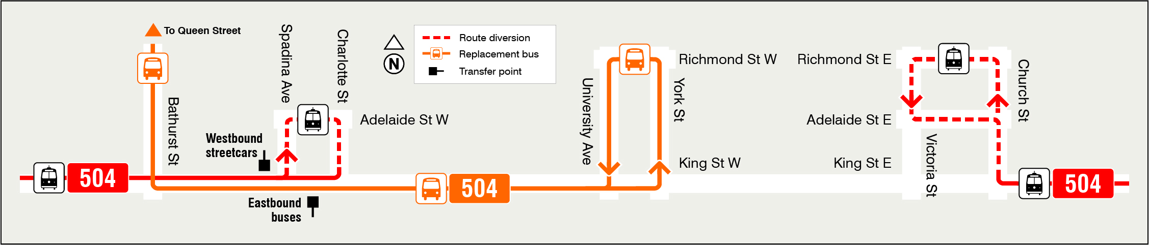 Map of route diversion