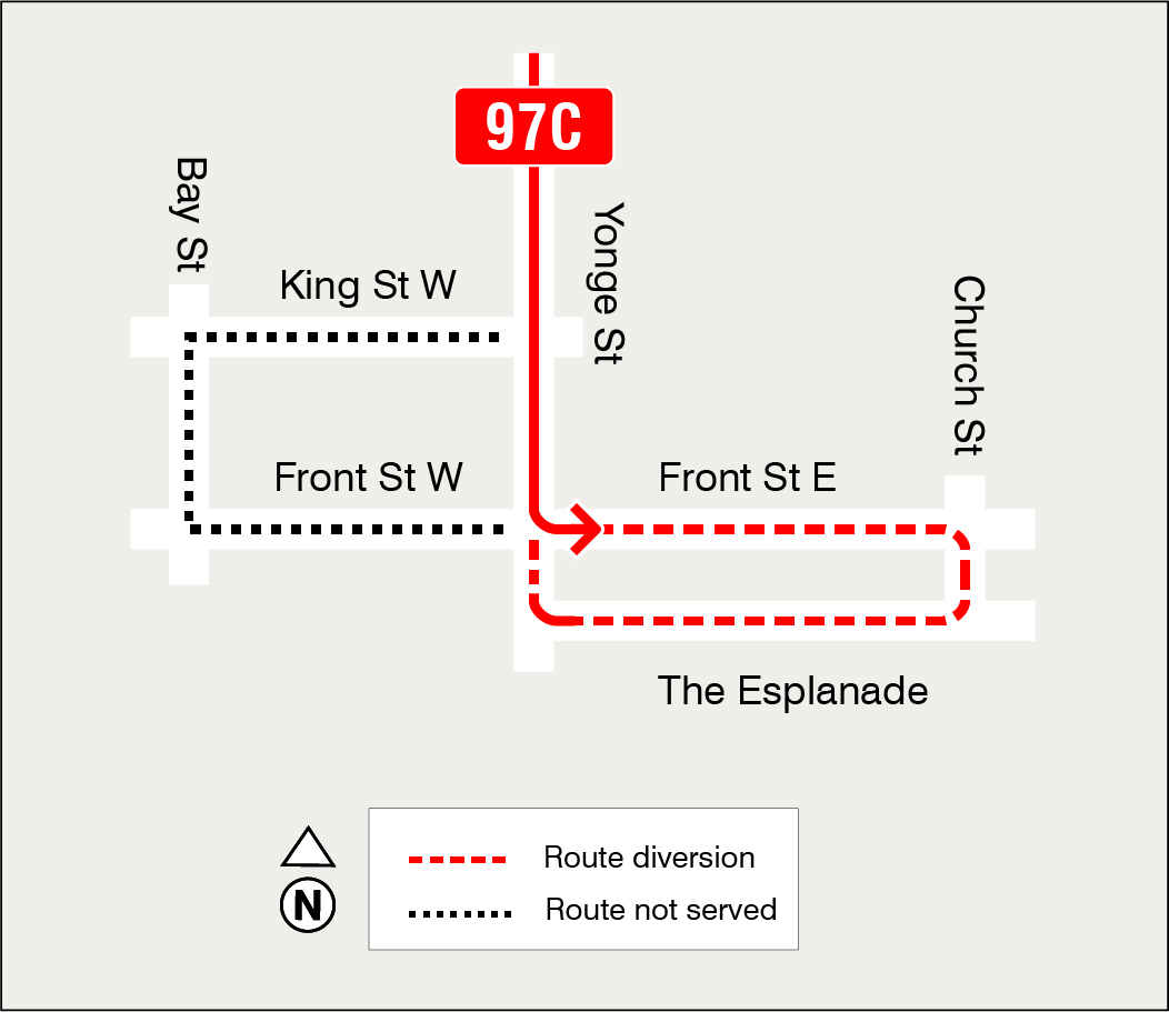 Map of route diversion