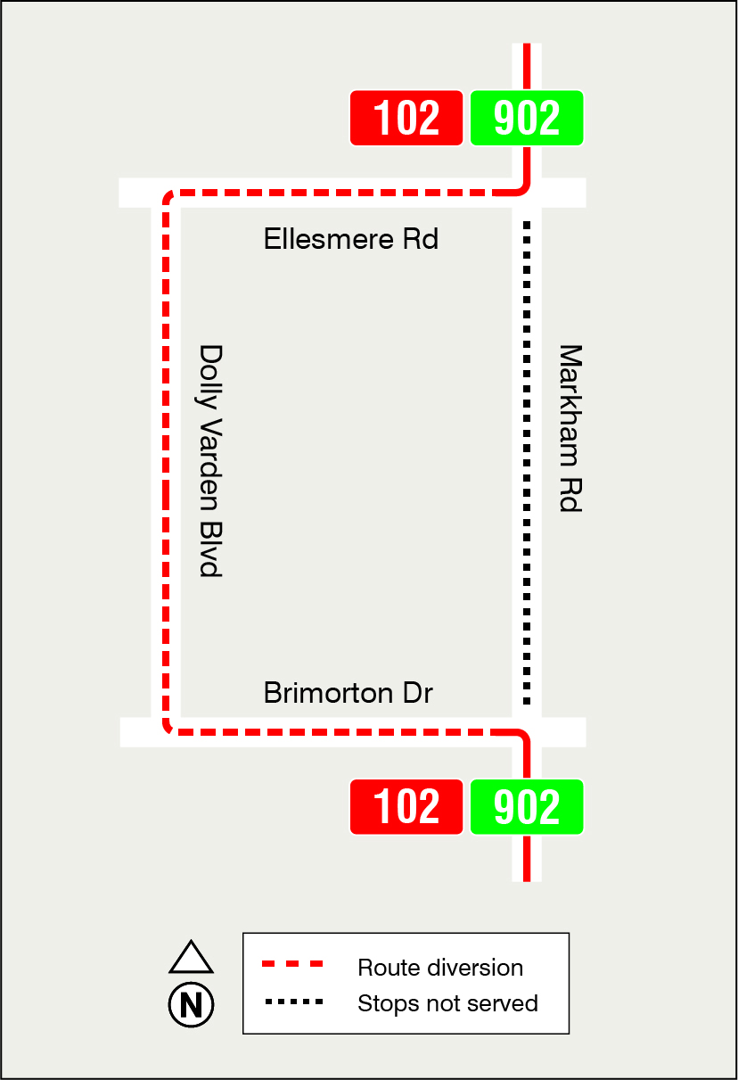 Map of route diversion