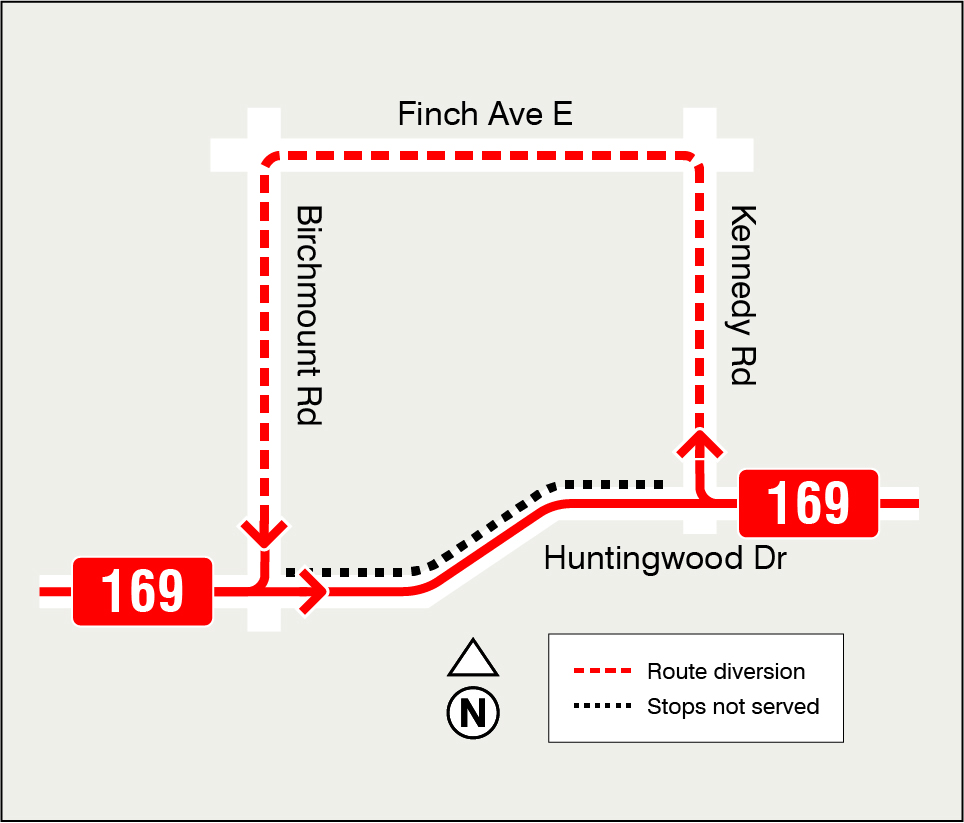 Map of route diversion