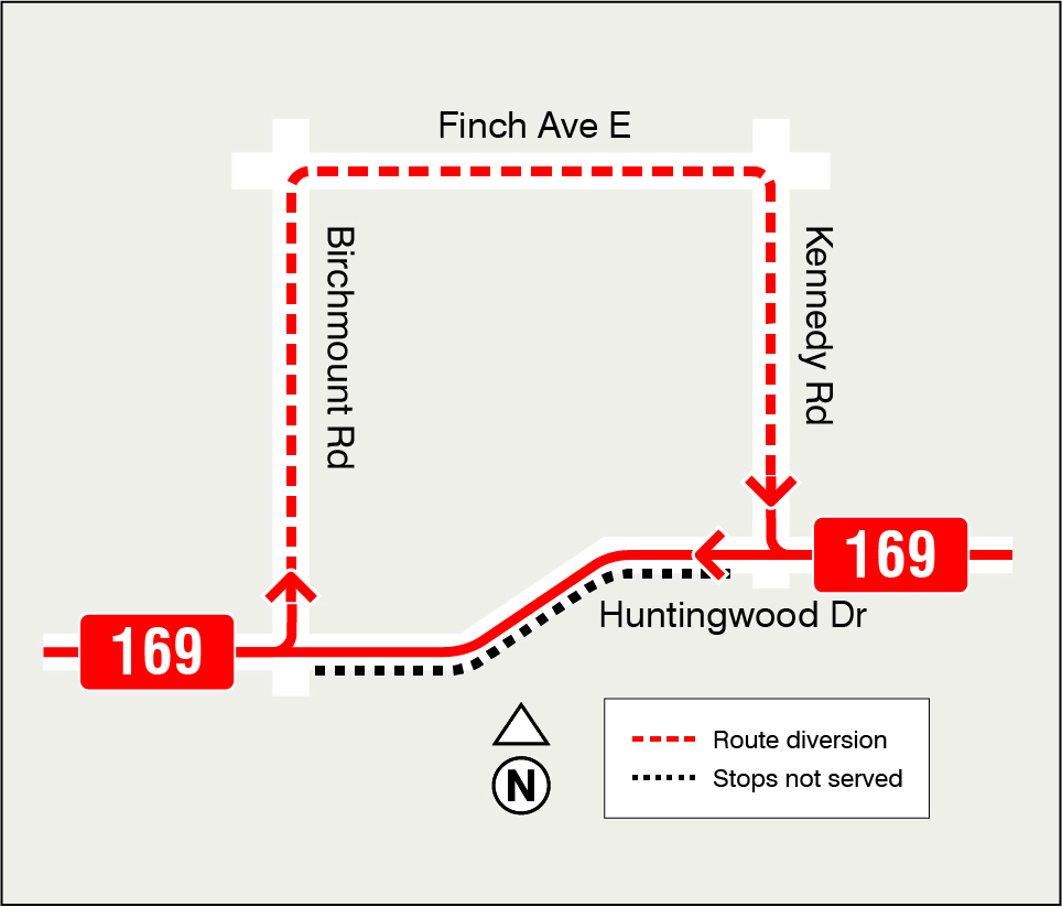 Map of route diversion