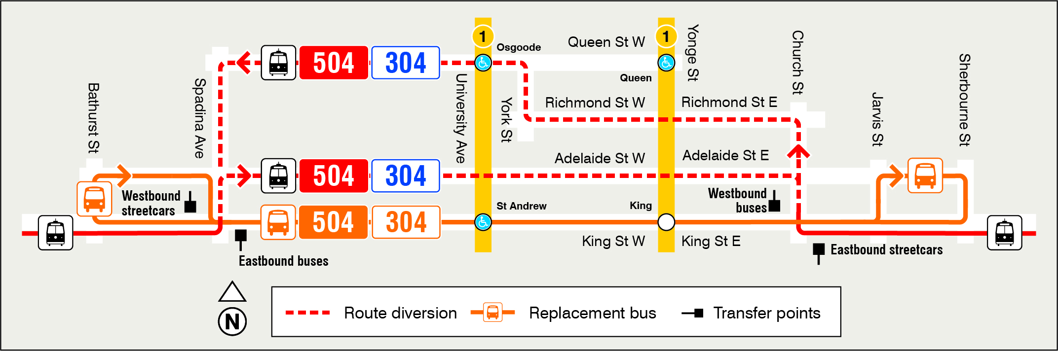 Map of route diversion