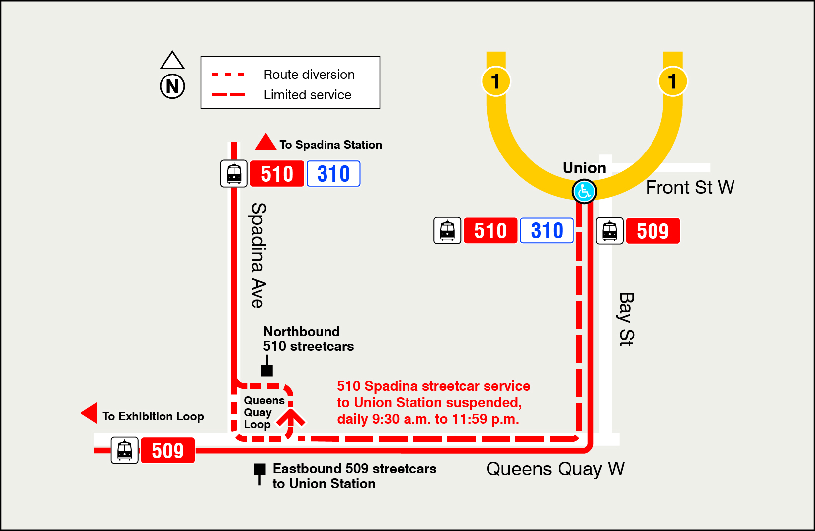 Map of route diversion
