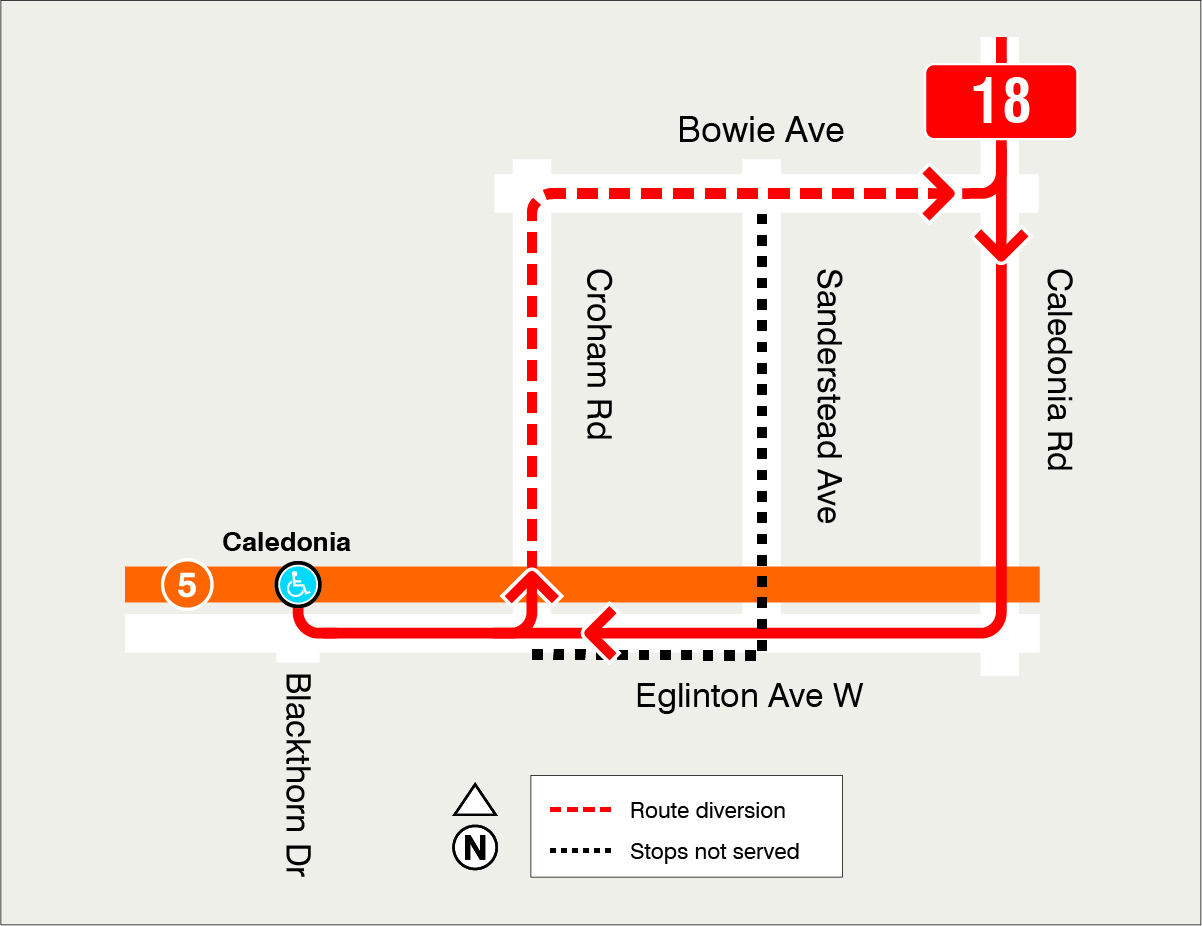 Map of route diversion