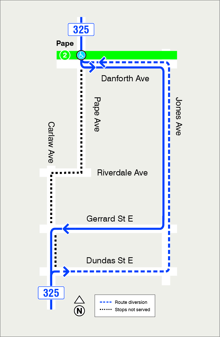 Map of route diversion