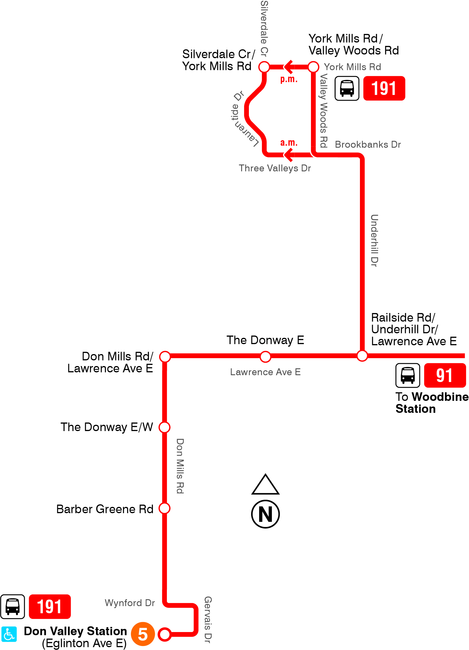 Map of route change