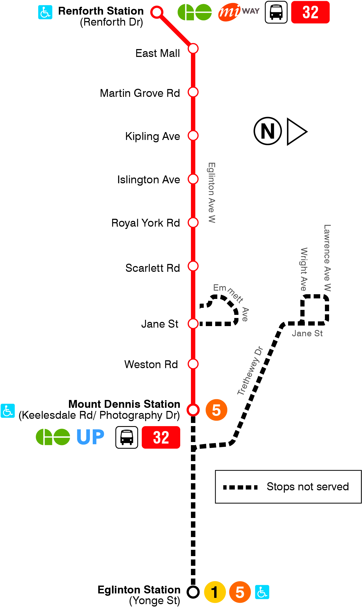 Map of route change
