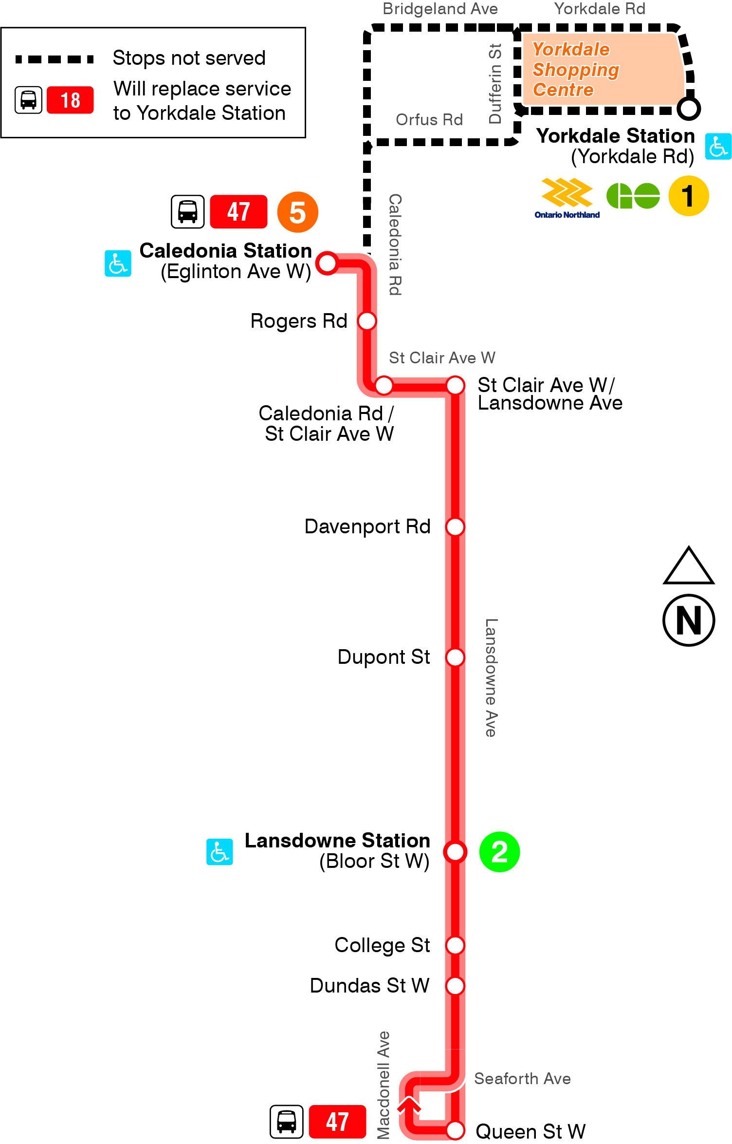 Map of route change