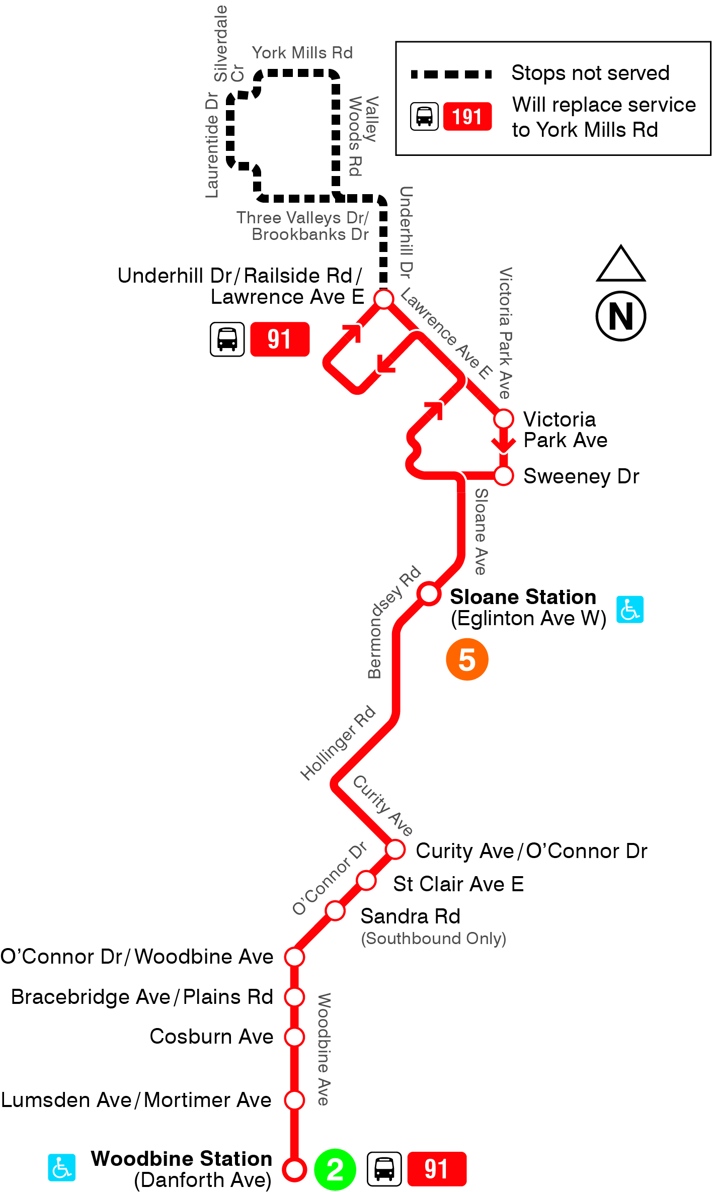 Map of route change