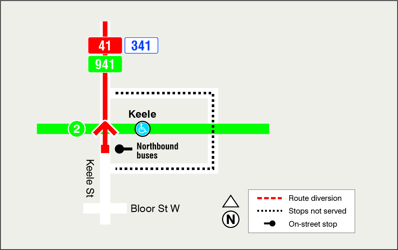 Map of route diversion