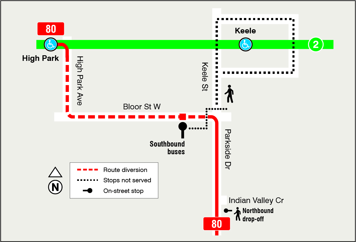 Map of route diversion