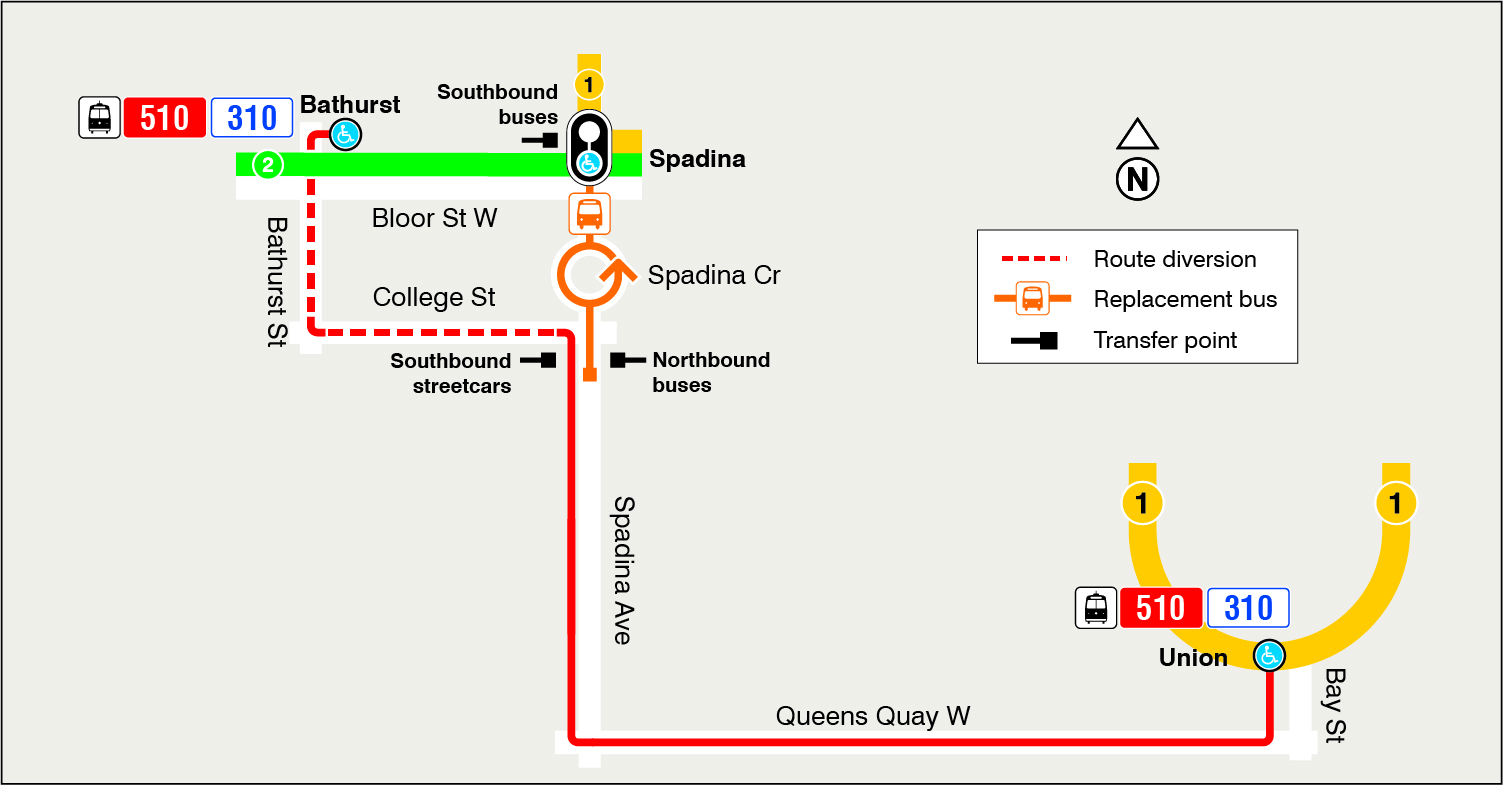 Map of route diversion
