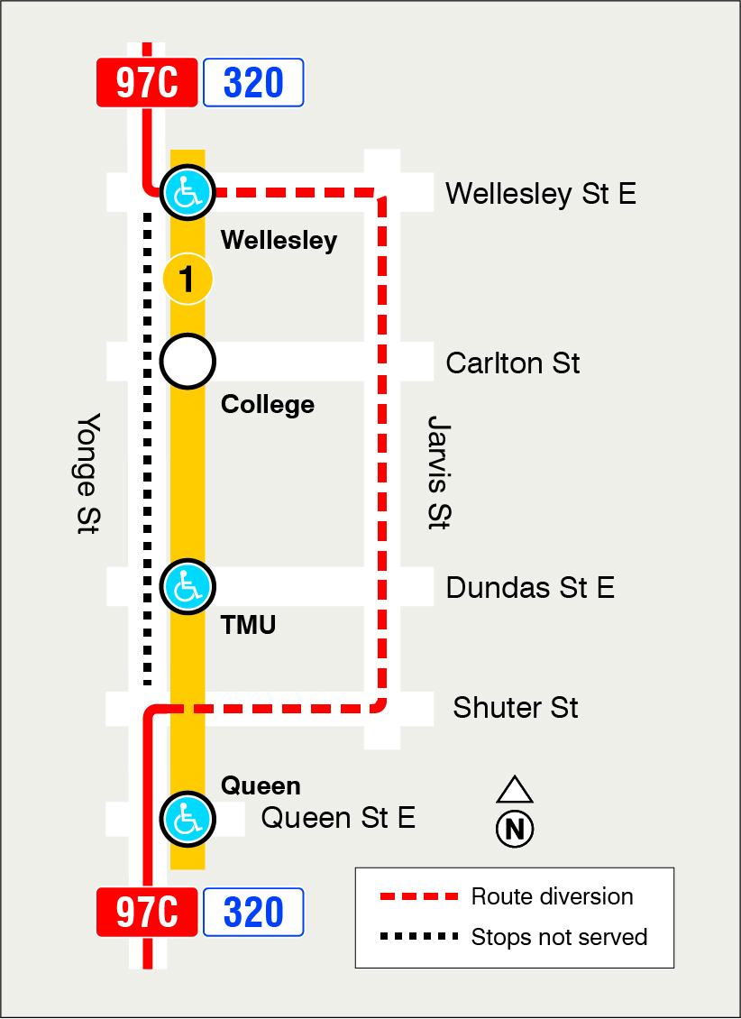 Map of route diversion
