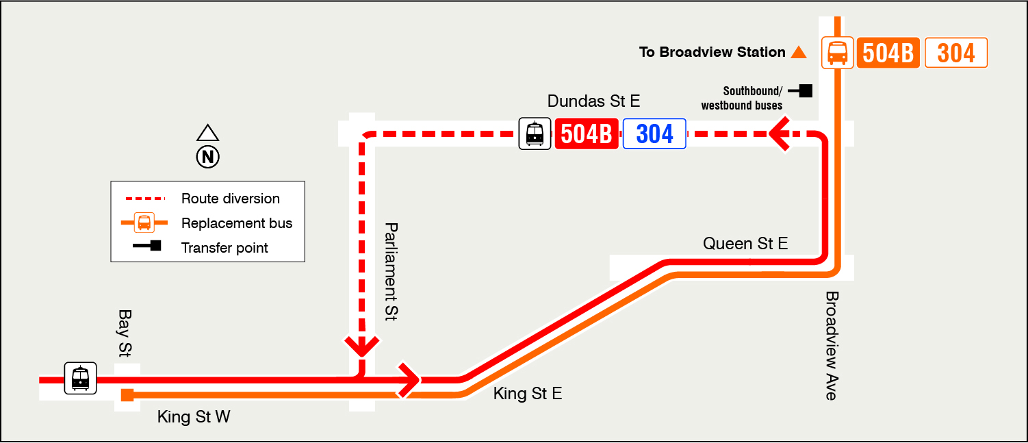 Map of route diversion