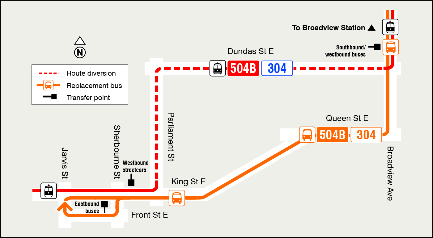 Map of route diversion