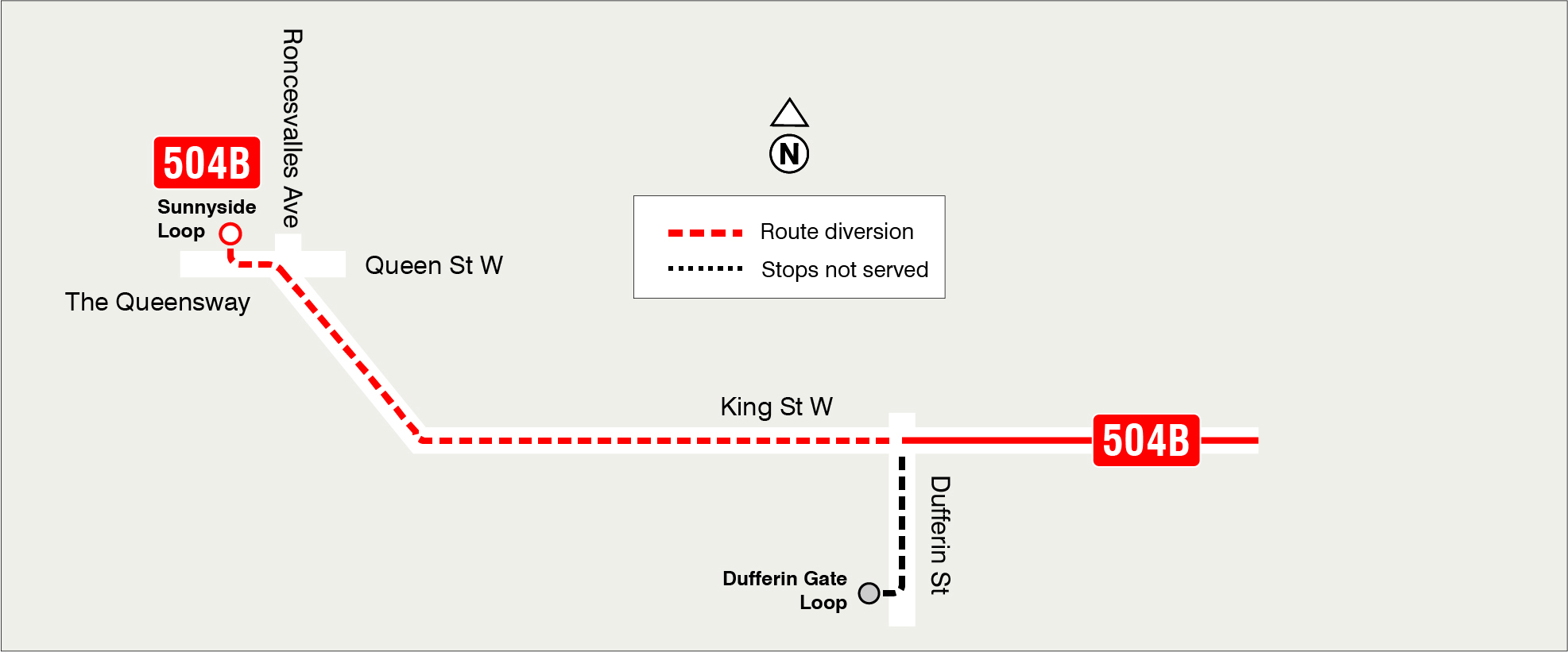 Map of route diversion