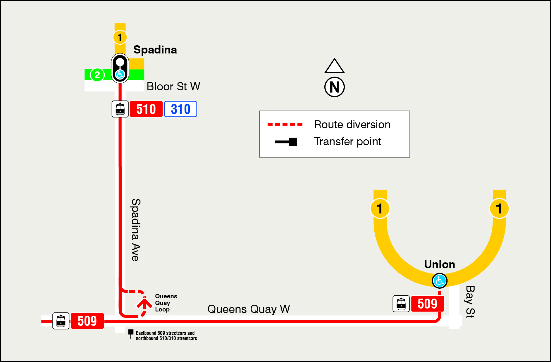 Map of route diversion