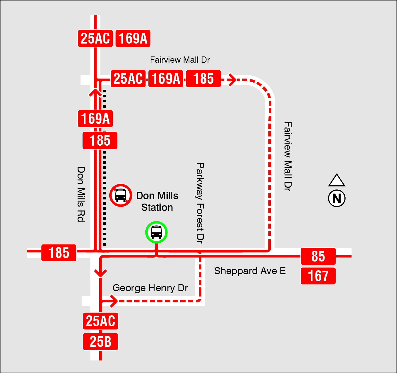 Map of route diversion
