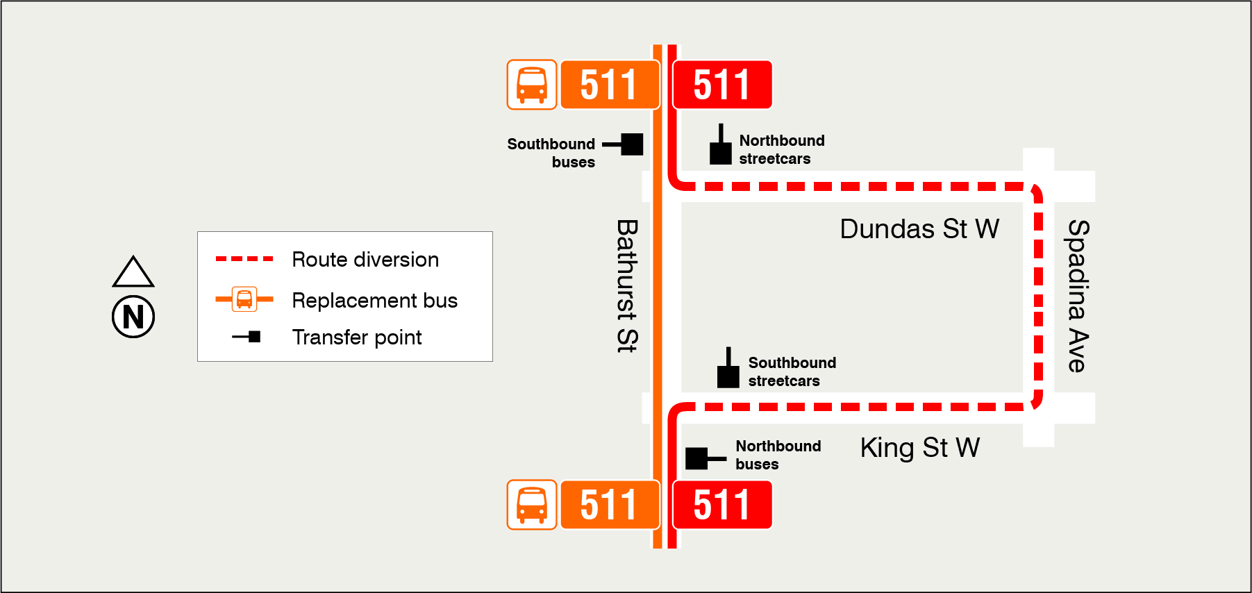 Map of route diversion