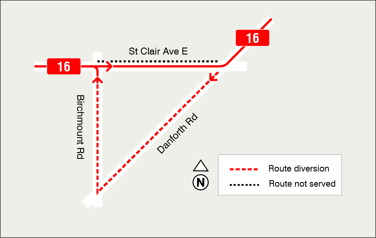 Map of route diversion