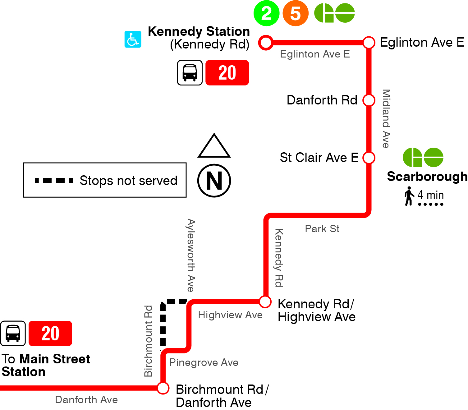 Map of route diversion