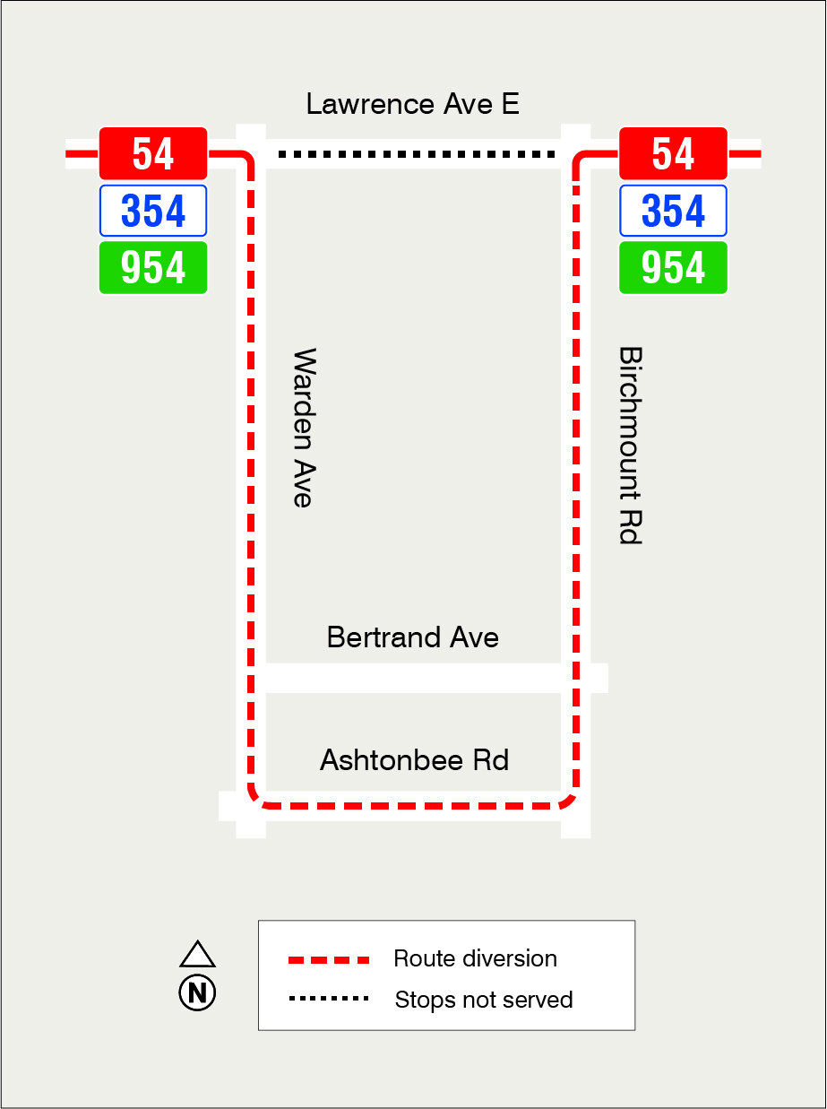 Map of route diversion