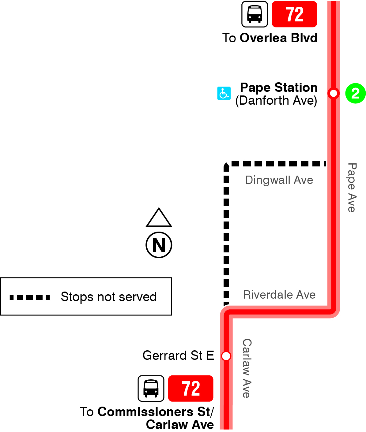 Map of route diversion