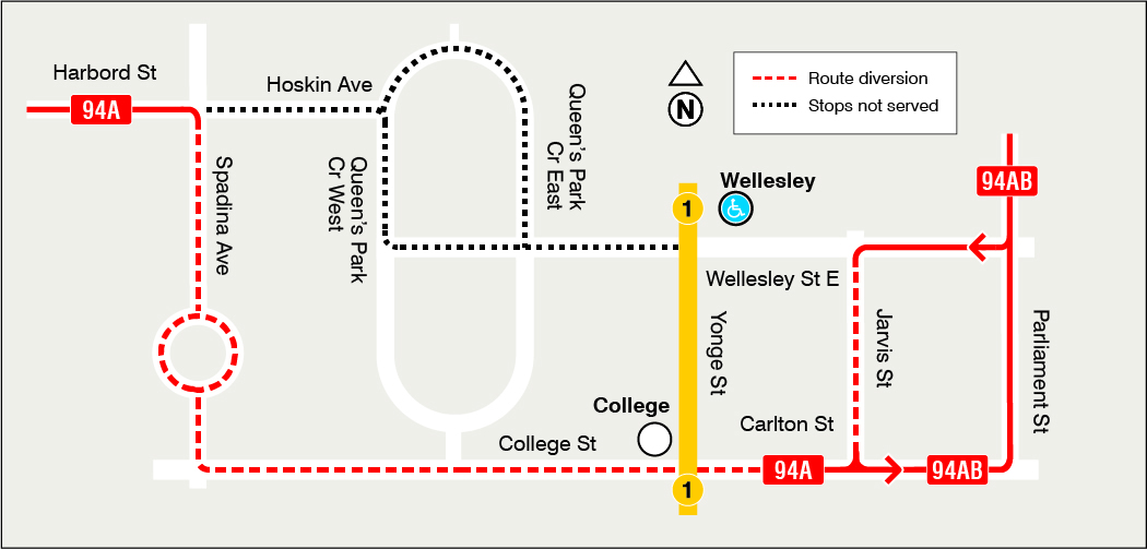 Map of route diversion