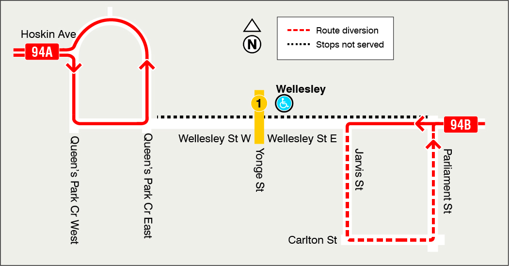 Map of route diversion