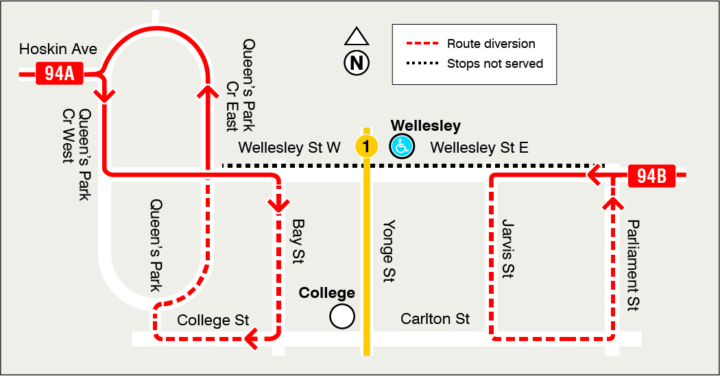 Map of route diversion