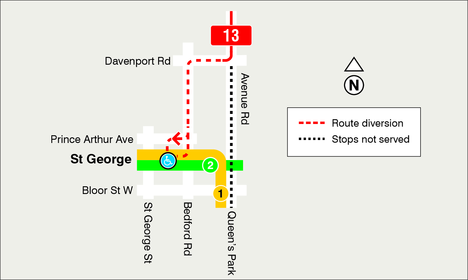 Map of route change