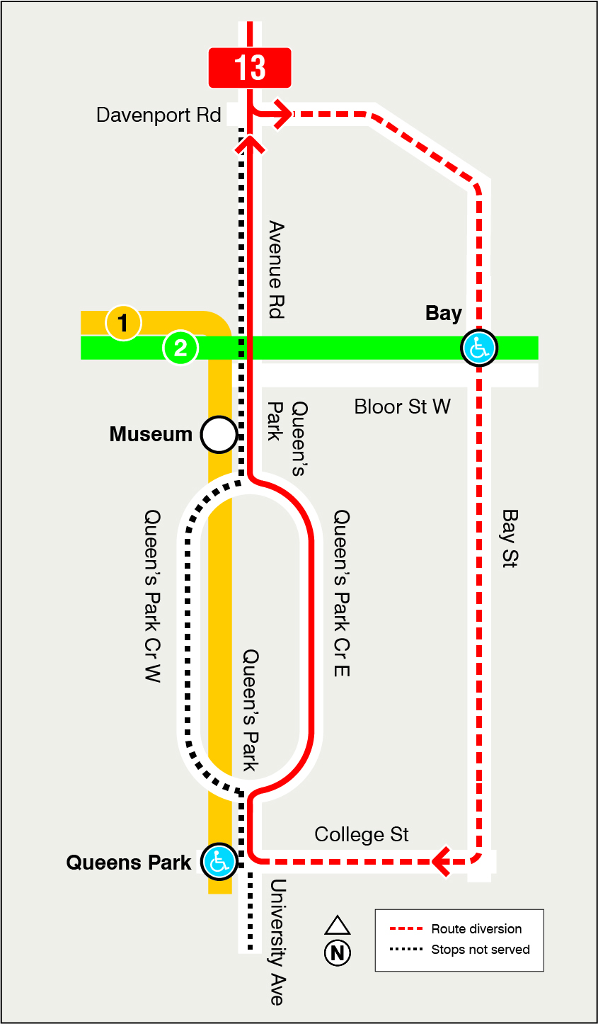 Map of route diversion