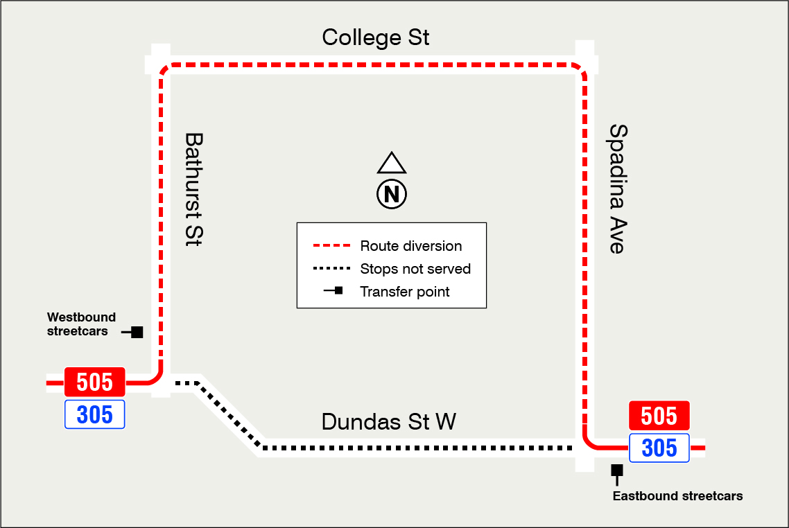 Map of route diversion