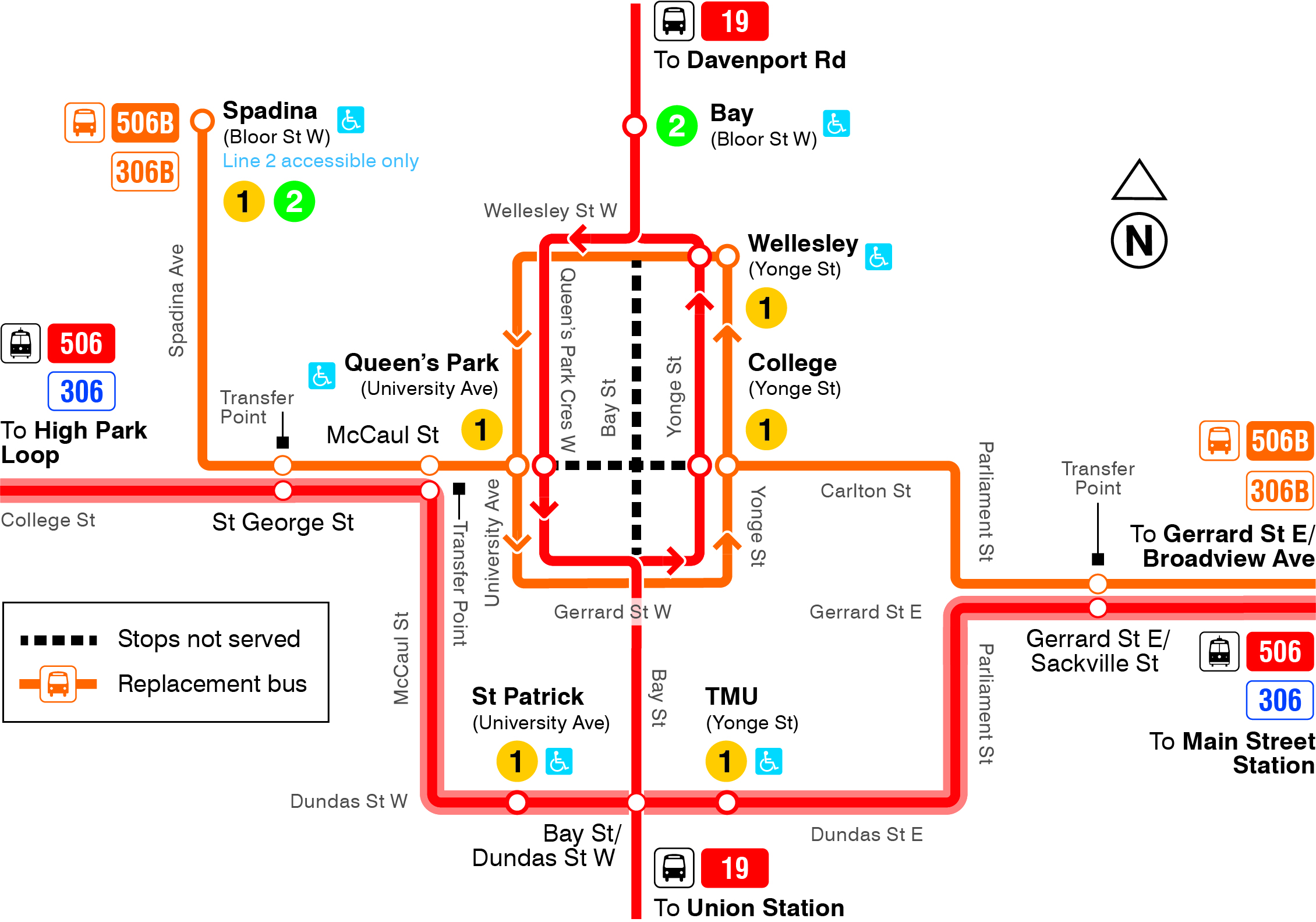 Map of route diversion