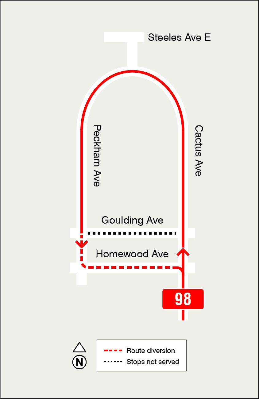 Map of route diversion