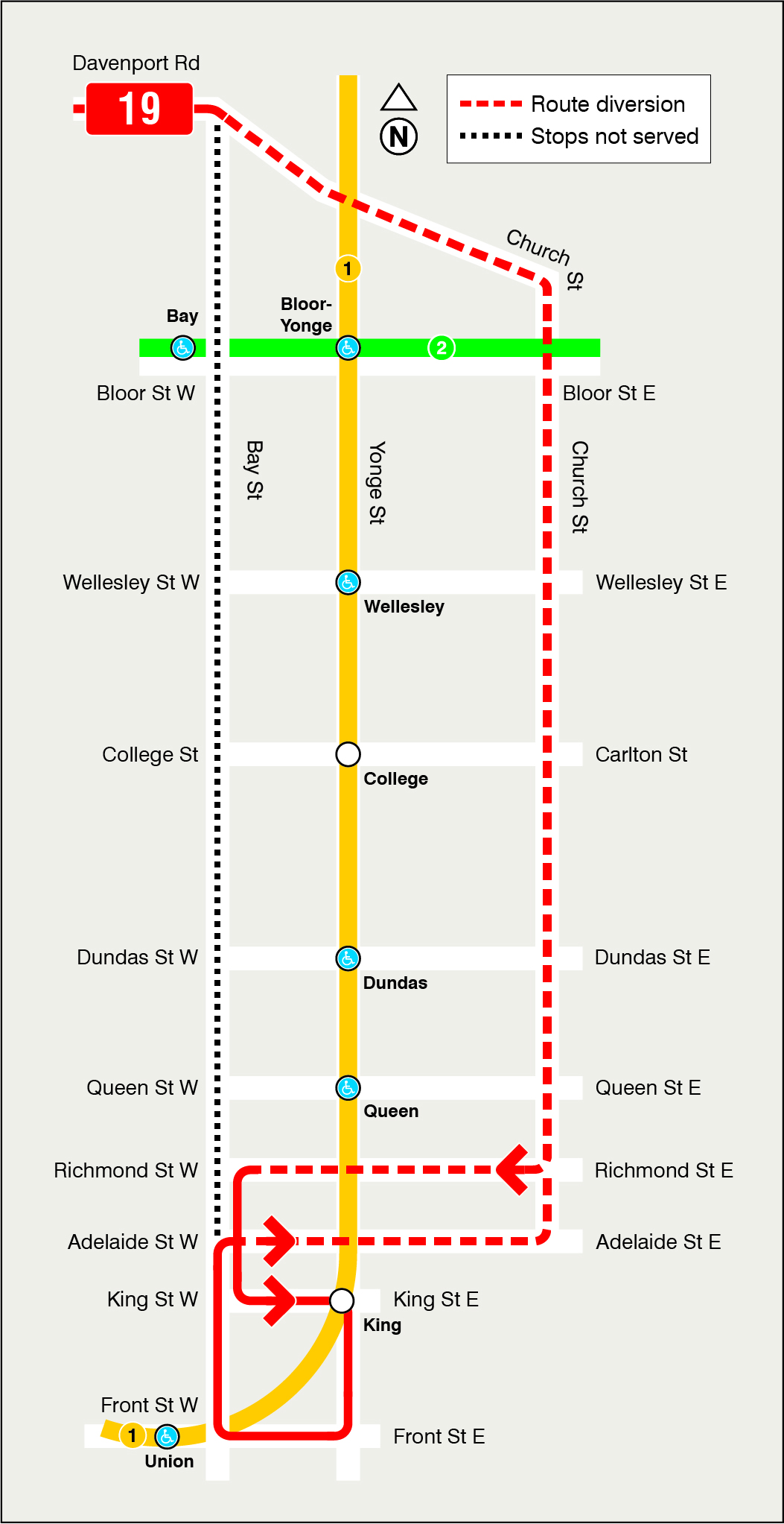 Map of route diversion