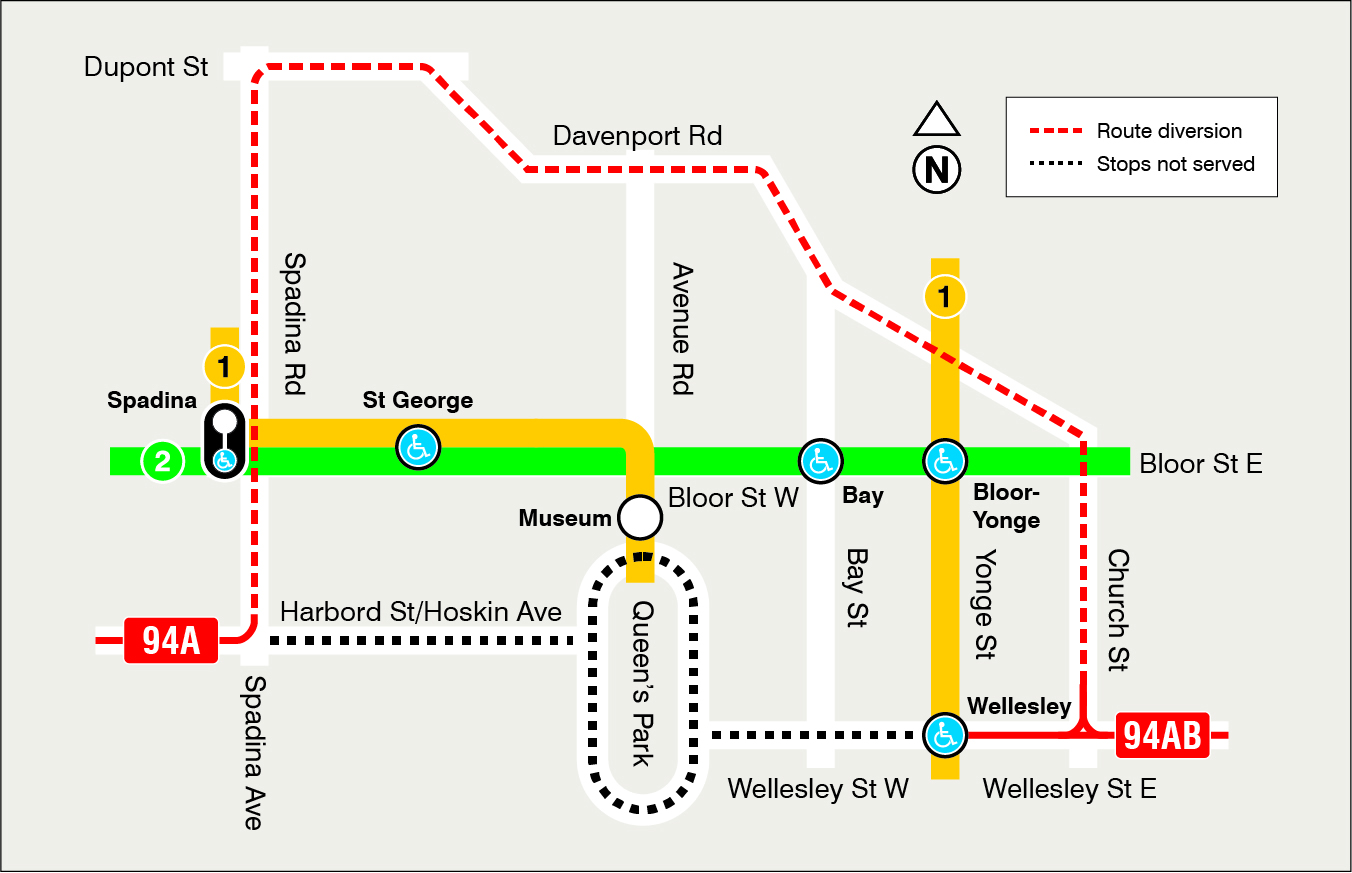 Map of route diversion