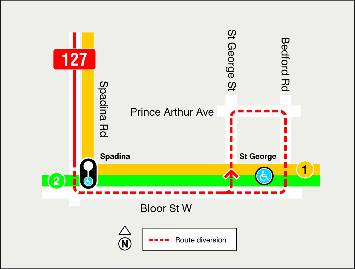 Map of route diversion