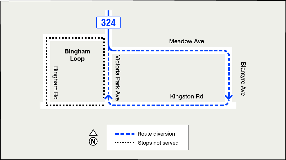Map of route diversion