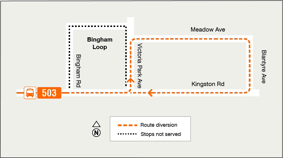 Map of route diversion