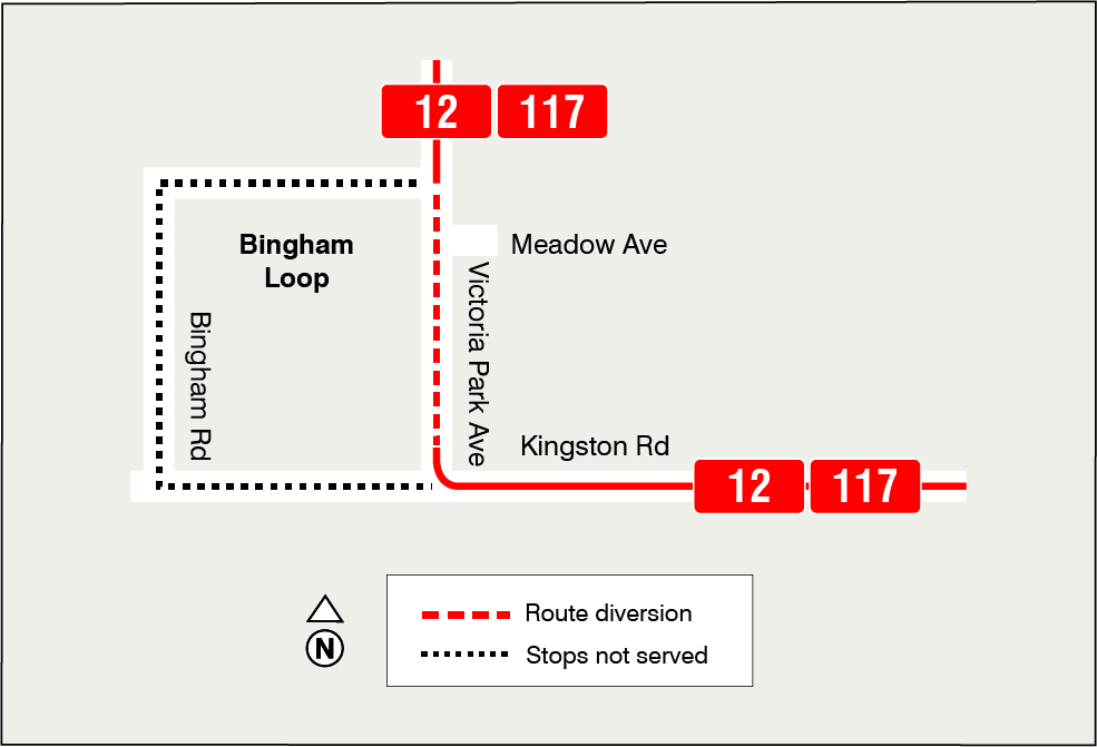 Map of route diversion