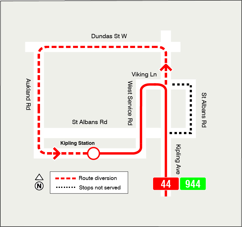 Map of route diversion