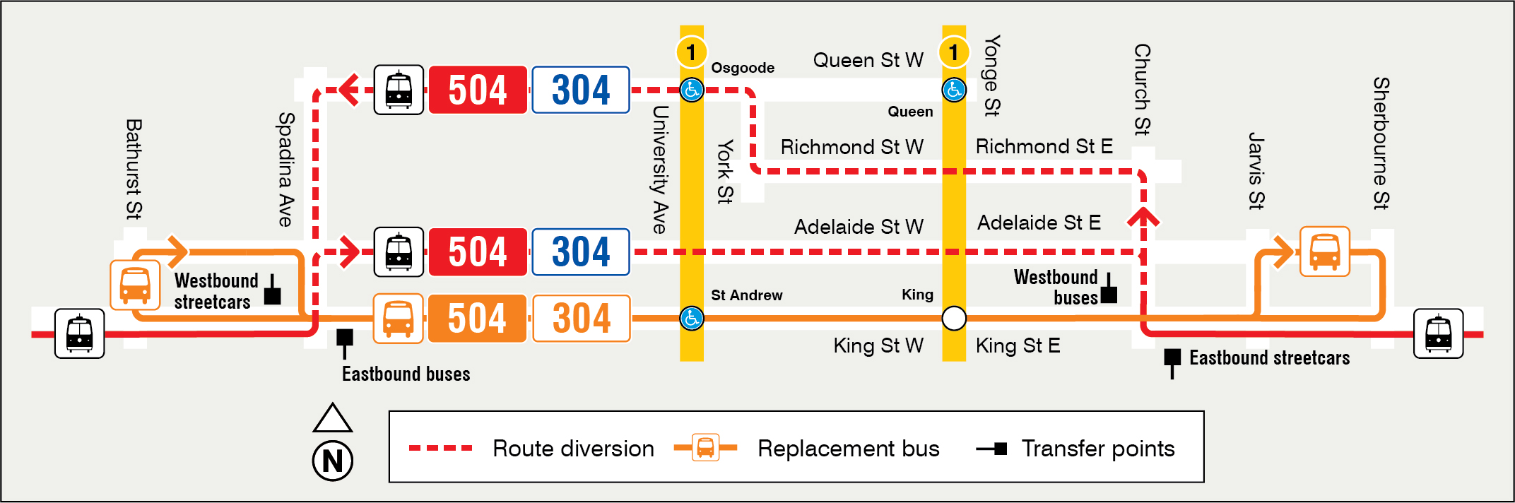 Map of route diversion