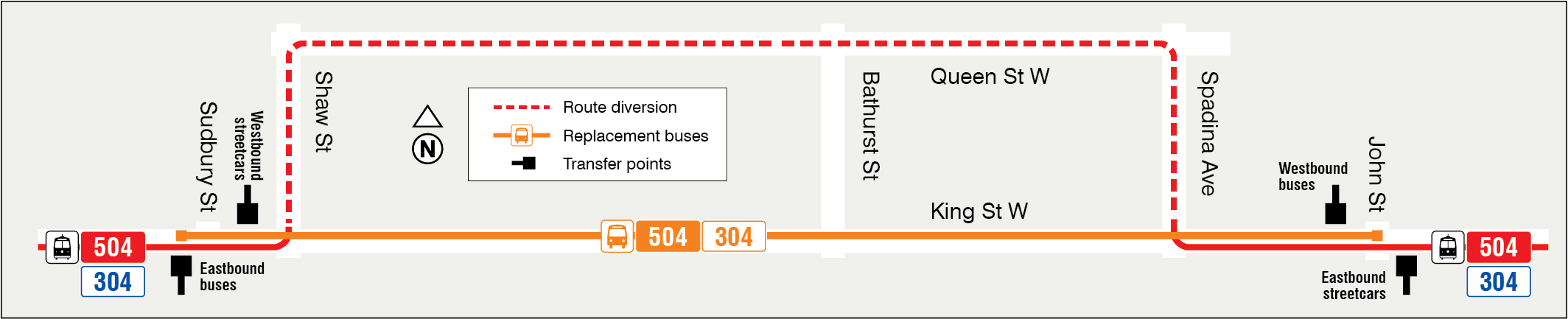 Map of route diversion