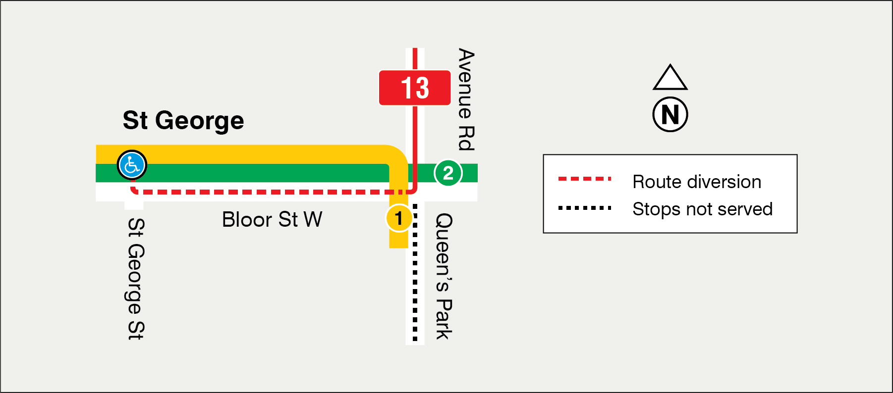 Map of route diversion
