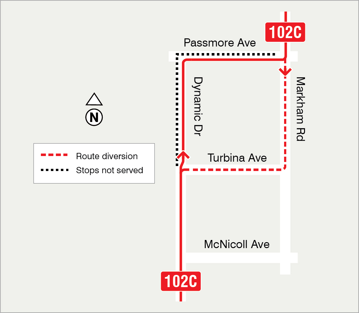 Map of route diversion