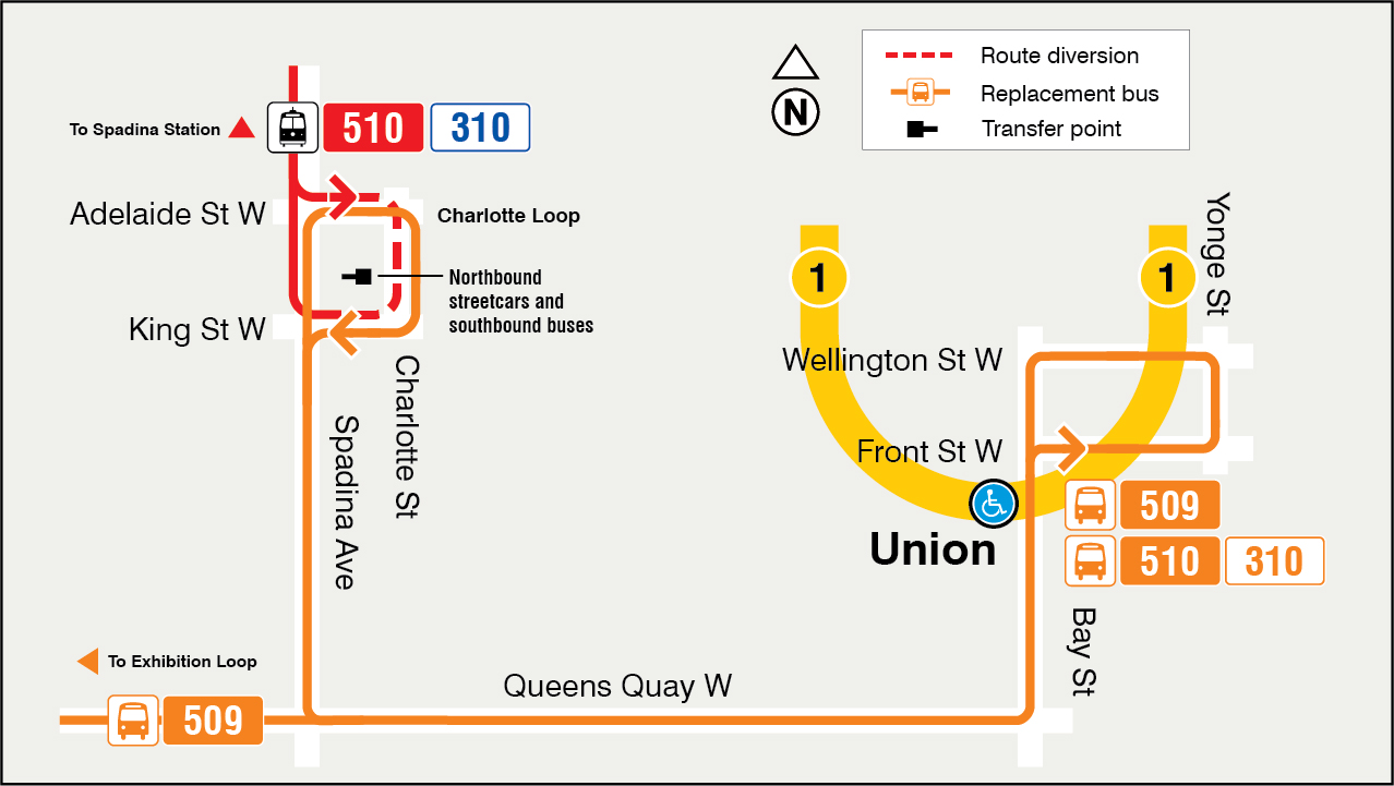 Map of route diversion