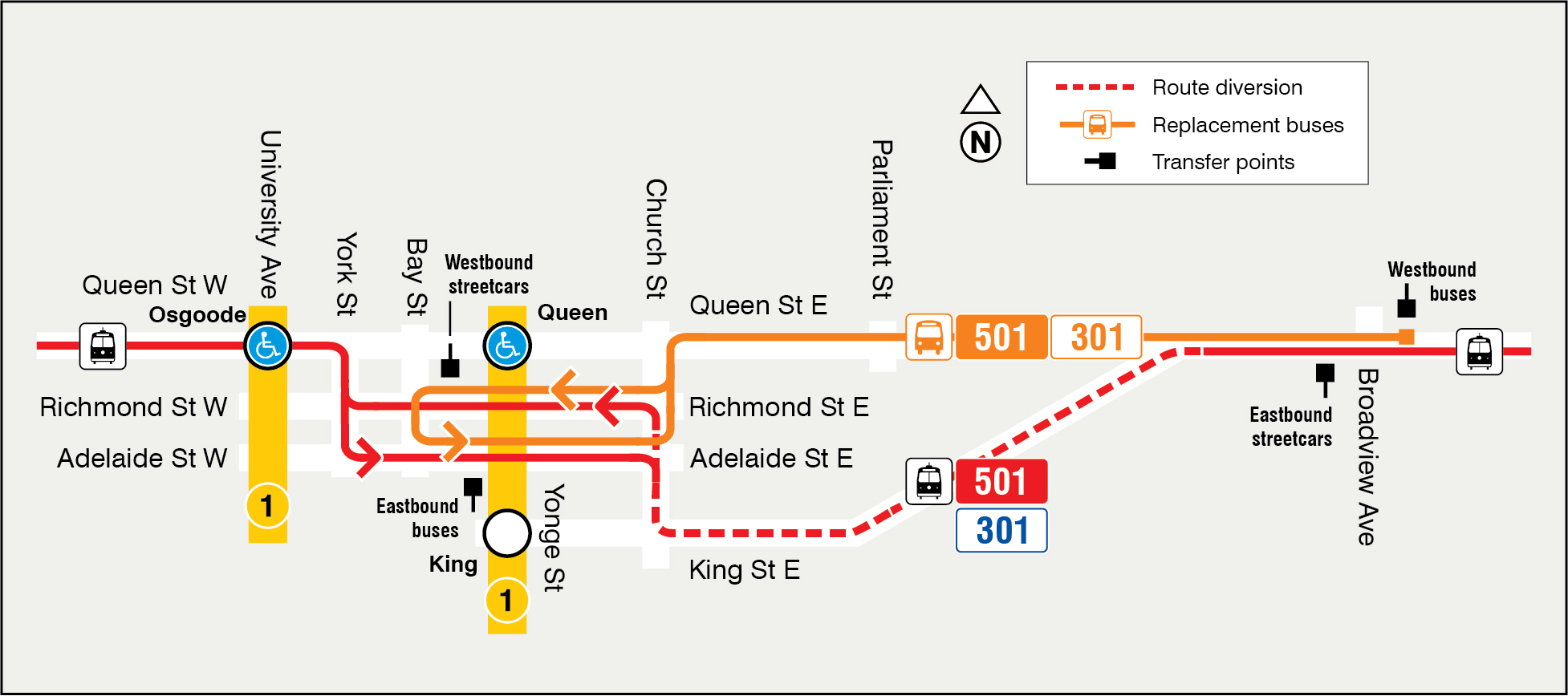 Map of route diversion