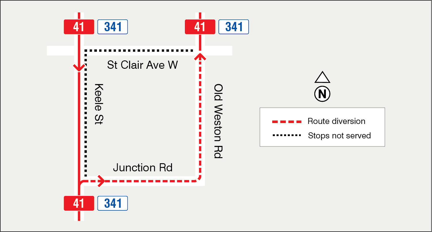 Map of route diversion