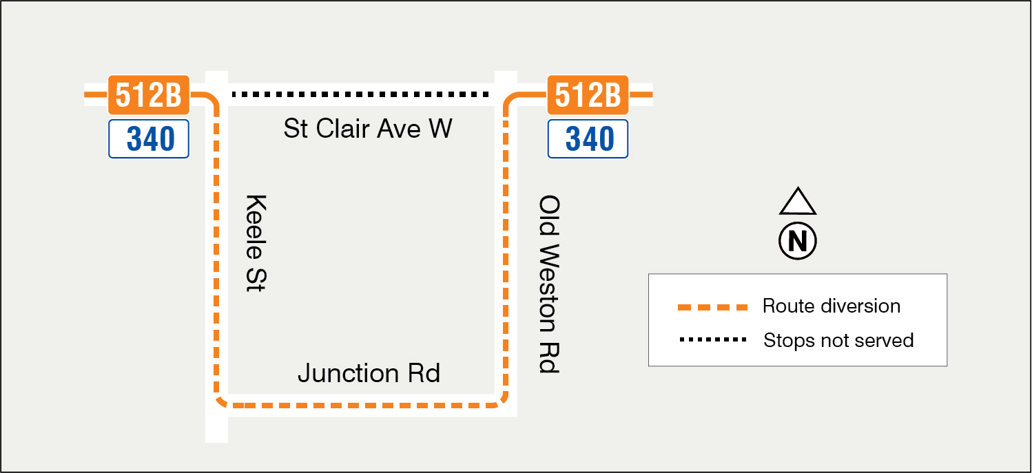 Map of route diversion